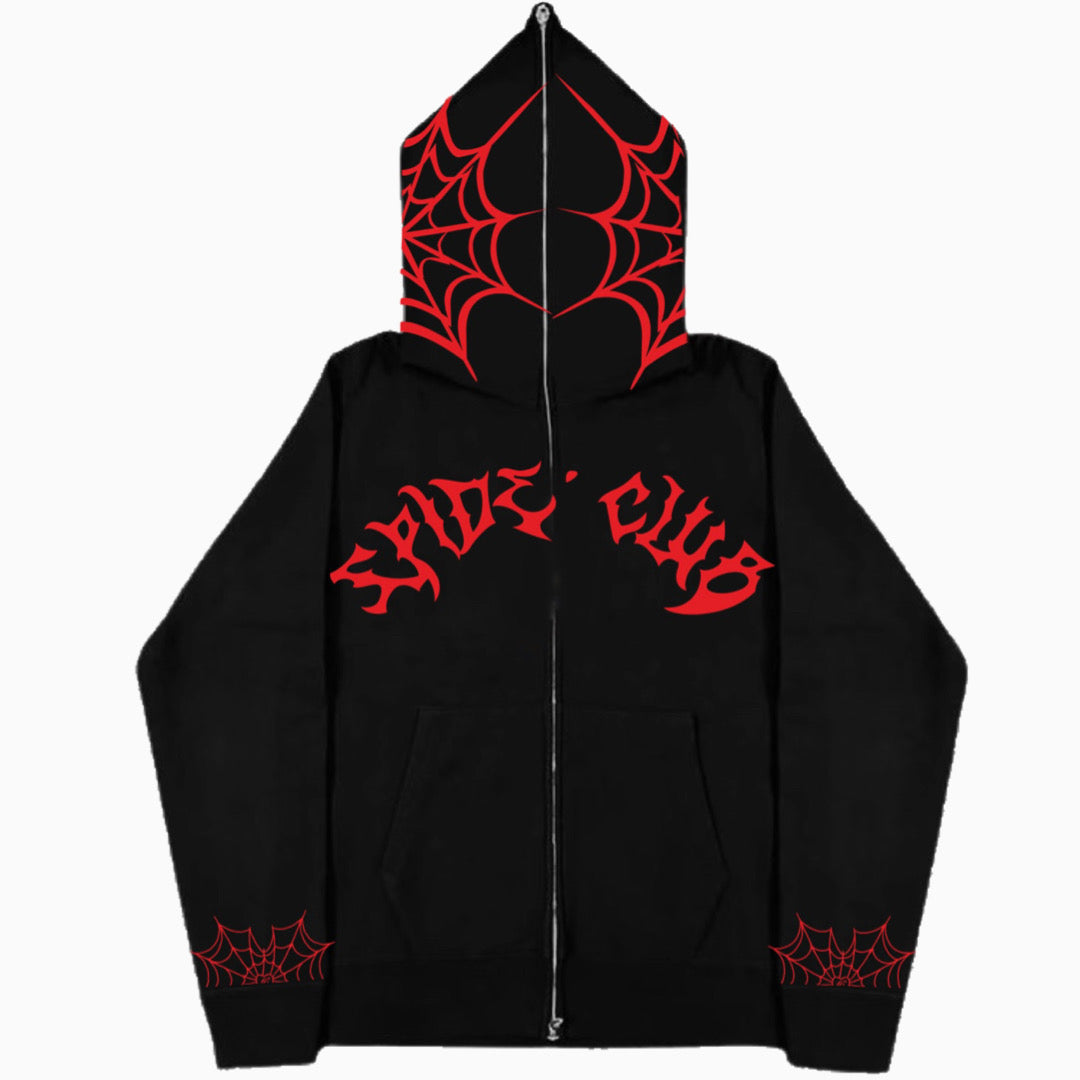 Black and red zip-up hoodie only