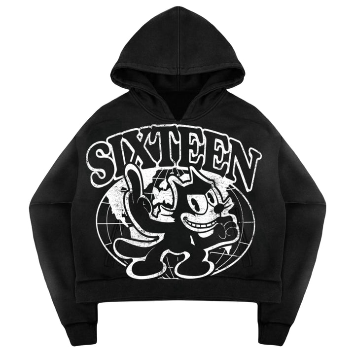 BLACK CAT HOODIE