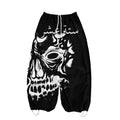 BLACK/WHITE BAGGY REAPER SWEATPANTS