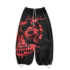 BLACK/RED BAGGY REAPER SWEATPANTS