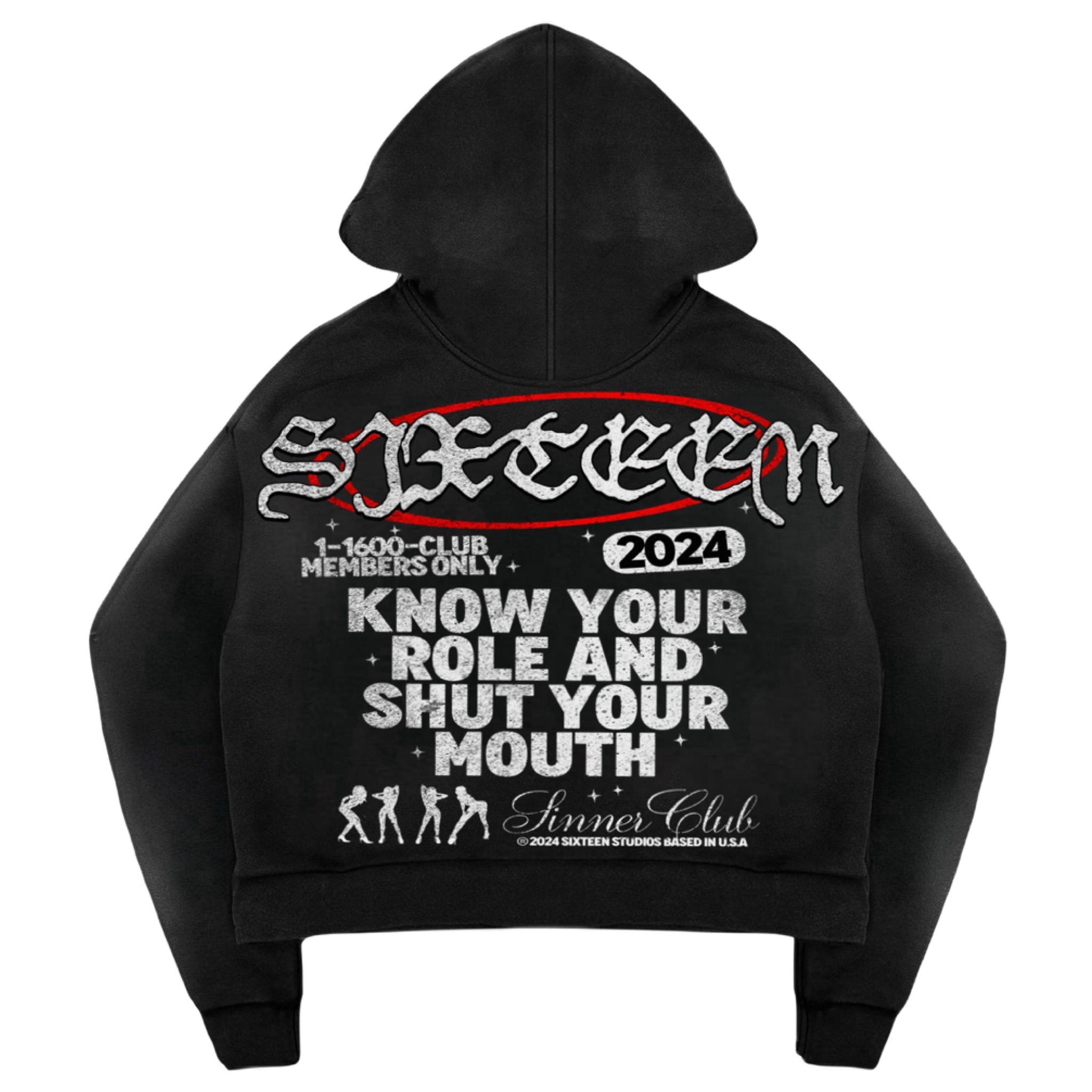 BLACK SINNERS CLUB ZIP-UP – sixteenhundredclub