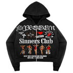 BLACK SINNERS CLUB ZIP-UP