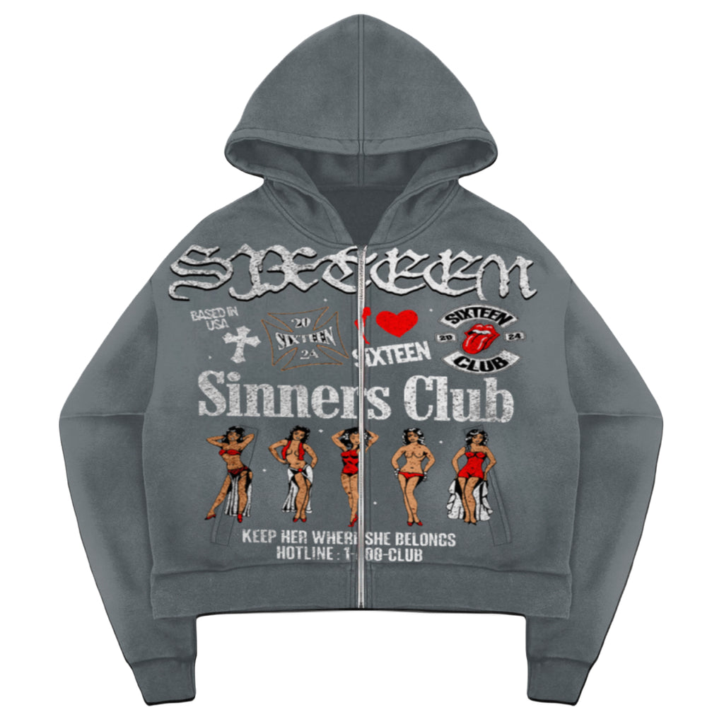 ASH SINNERS CLUB ZIP-UP – sixteenhundredclub
