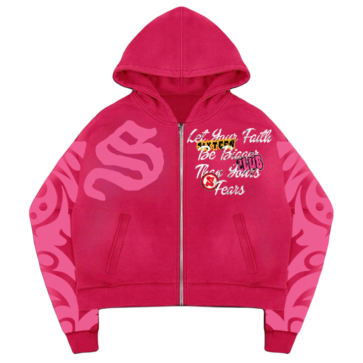 Fuchsia zip-up