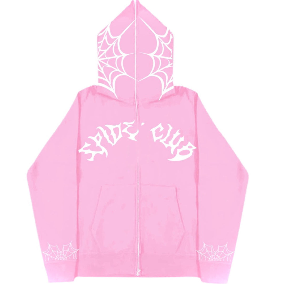 Pink spider zip-up hoodies only