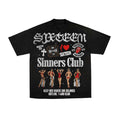 Black “sinners club” T-shirt